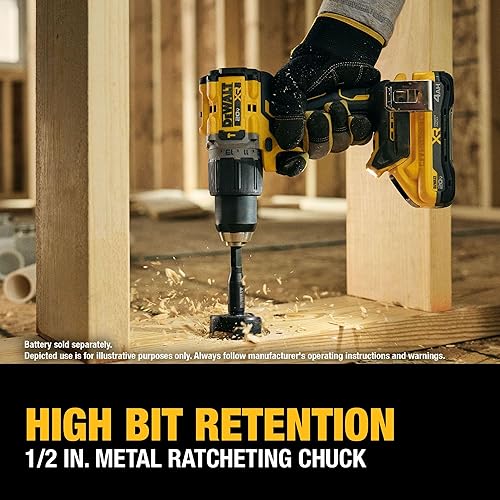 Miniatura 9 de DEWALT Taladro de martillo inalámbrico de 12 pulgada sin escobillas MAX XR de 20 V (solo herramienta) (DCD806B)