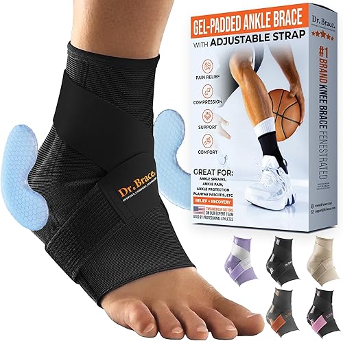 DR. BRACE ELITE Tobillera con correa (negro, mediano)