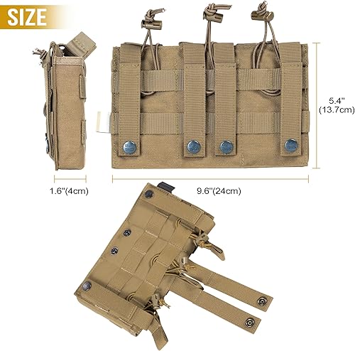 Miniatura 3 de OneTigris MOLLE - Bolsa táctica para revista, triple Mag para M4 M16 Pmag G36 .223REM Stanag Lancer L5 FAB Ultimag Hexmag HX, DD07