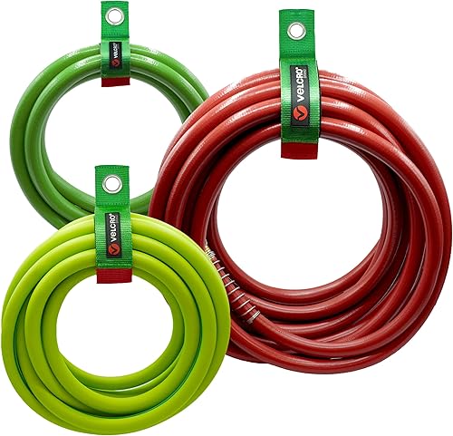 Miniatura 9 de VELCRO Brand VEL-30888-USA - Correas de almacenamiento para manguera de jardín fáciles de colgar, capacidad para 100 libras, organización de