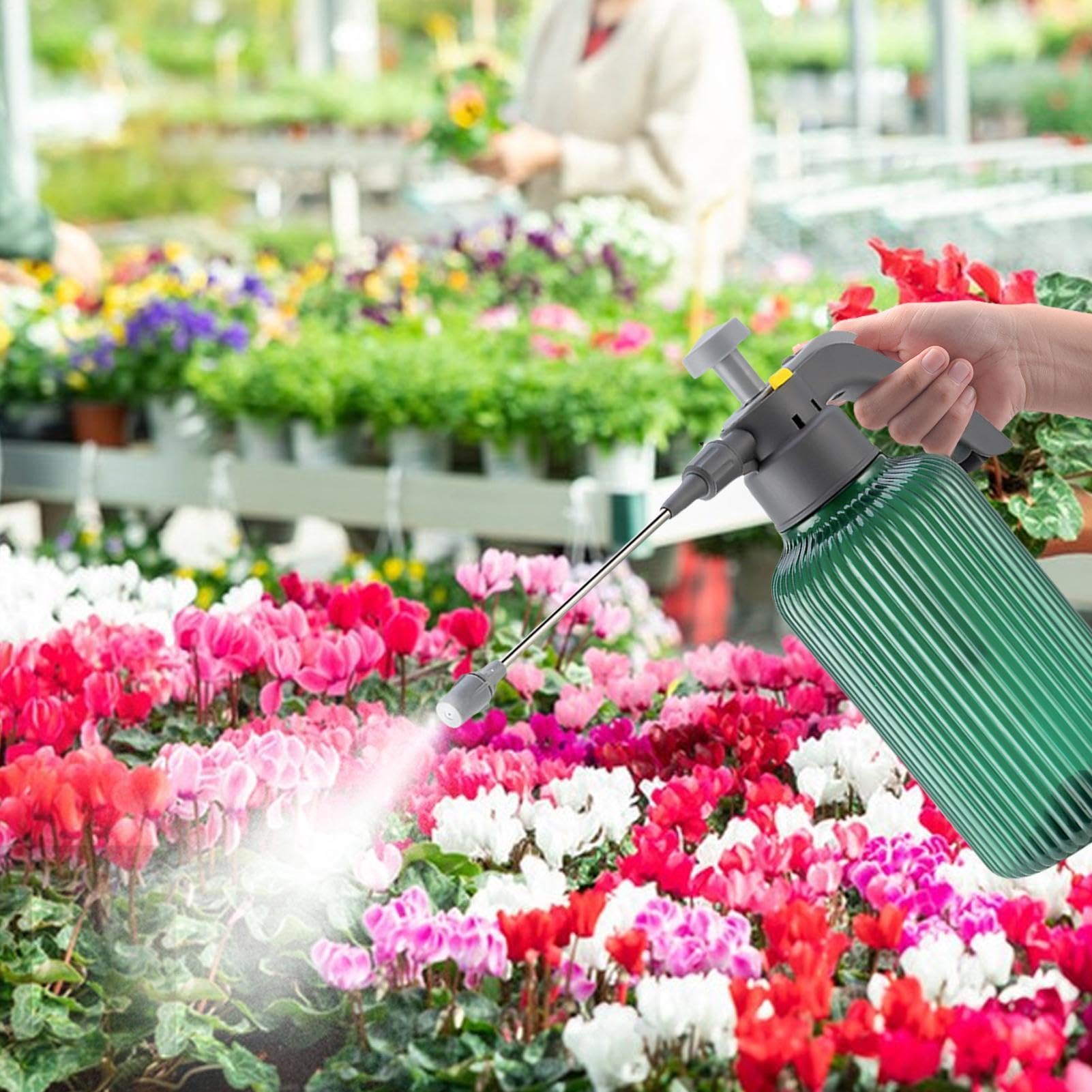 Outdoor Gießkanne für den Außenbereich Sprühflasche mit 2 Modi und | 2 Liter Gießkanne für den Innenbereich Zur Bewässerung von Blumen, Rasen, , Terrasse, Hinterhof, Dekoration und Haus