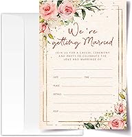 ANYEMW We're Getting Married Floral Wedding Invitations with Envelopes - Pack of 20 (4x6") Vibrant Cards for Weddings & Events