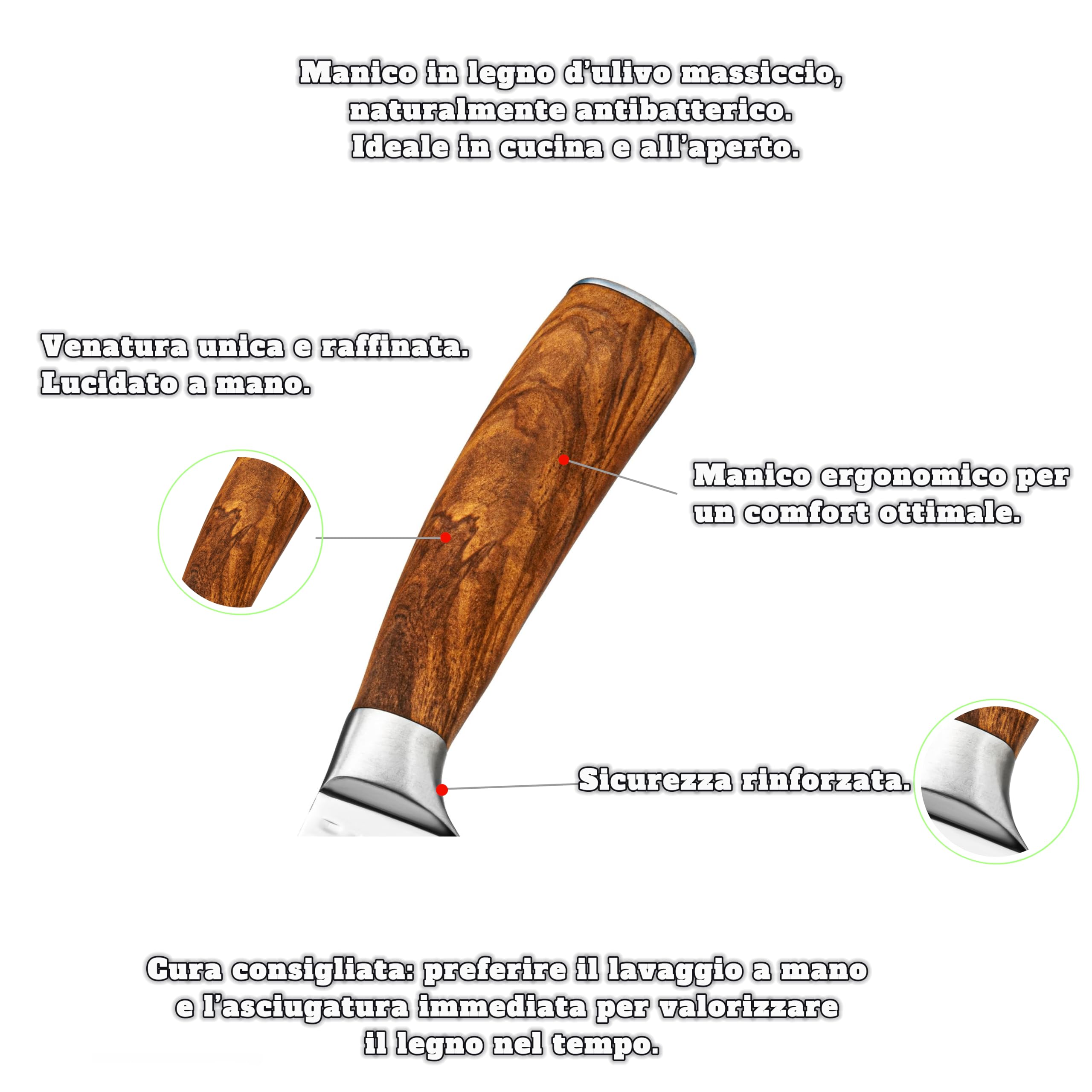 Coltello Giapponese Coltello da Cucina Kiritsuke in acciaio ad alto tenore di carbonio con impugnatura in legno e custodia protettiva e confezione Regalo