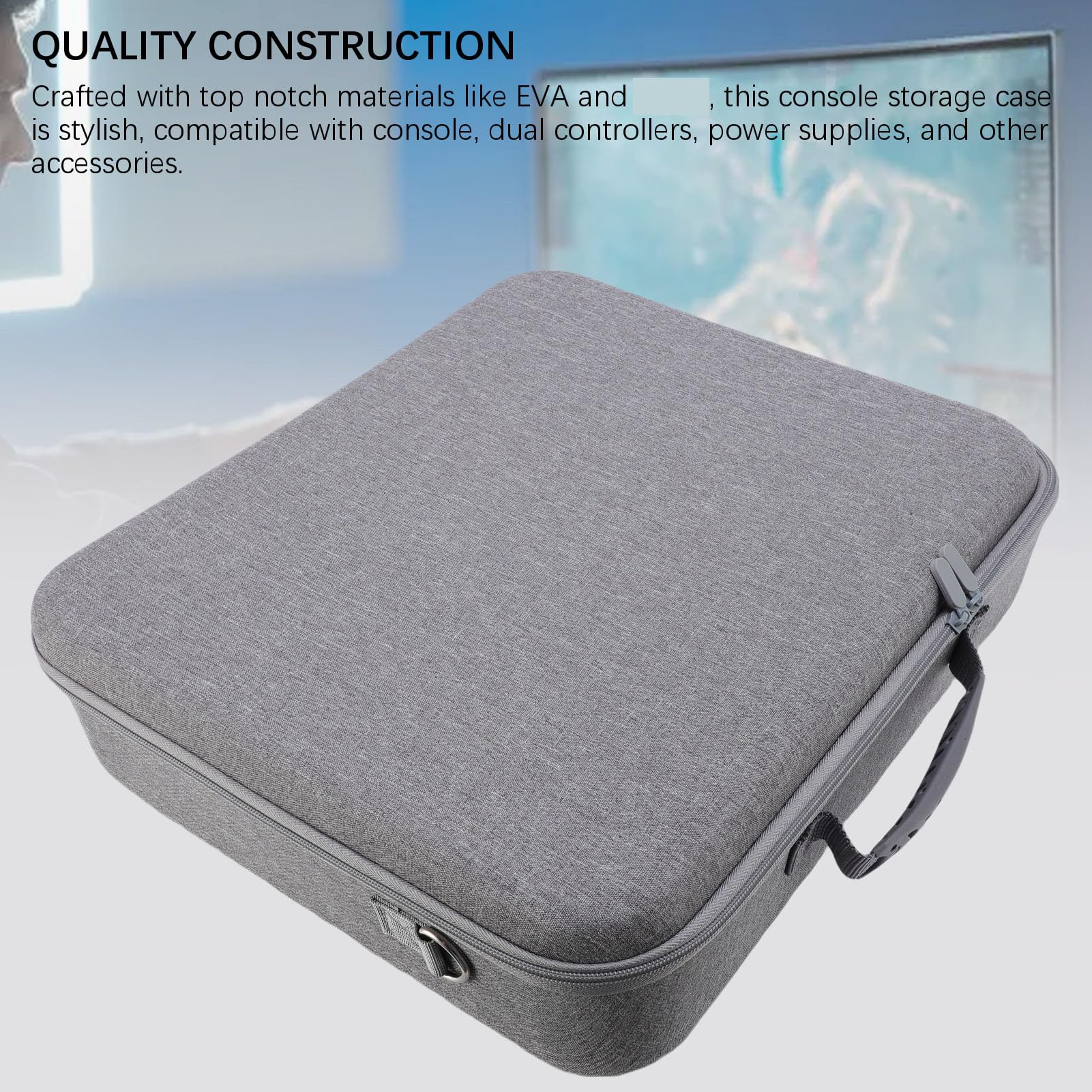 Annadue Custodia da Viaggio per Trasporto Console Compatibile con Console DISC, per Console Edizione Digitale, Borsa Protettiva per Controller Console, Cuffie, Dischi di Gioco, Accessori (GREY)