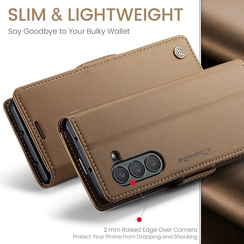Miniatura 7 de LBYZCASE Funda tipo cartera para Galaxy Z Fold 5 (5G 2023) tarjetero con bloqueo RFID, cuero con función atril, magnética, a prueba de golpes, funda