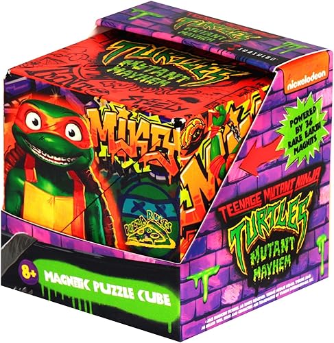 Shashibo Teenage Mutant Ninja Turtles - Cubo magnético patentado de rompecabezas con 36 imanes de tierras raras, premiado y patentado, que se