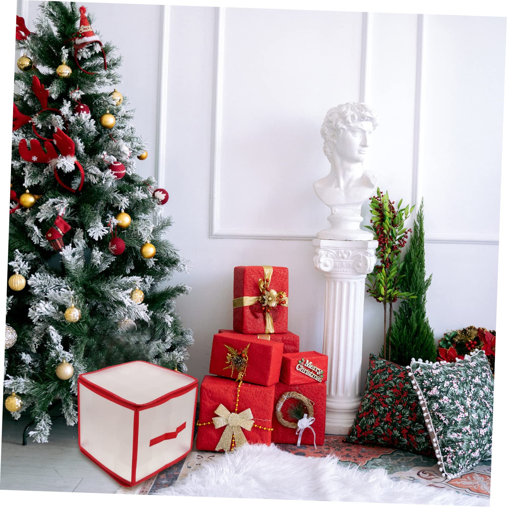 Hohopeti 2sätze Xmas Ornament Organizer Box Mit Abnehmbaren Fächern Praktische Aufbewahrungslösung Für Weihnachtskugeln Und Dekoration Für Zuhause Partys Und Geschäfte Transparent Und