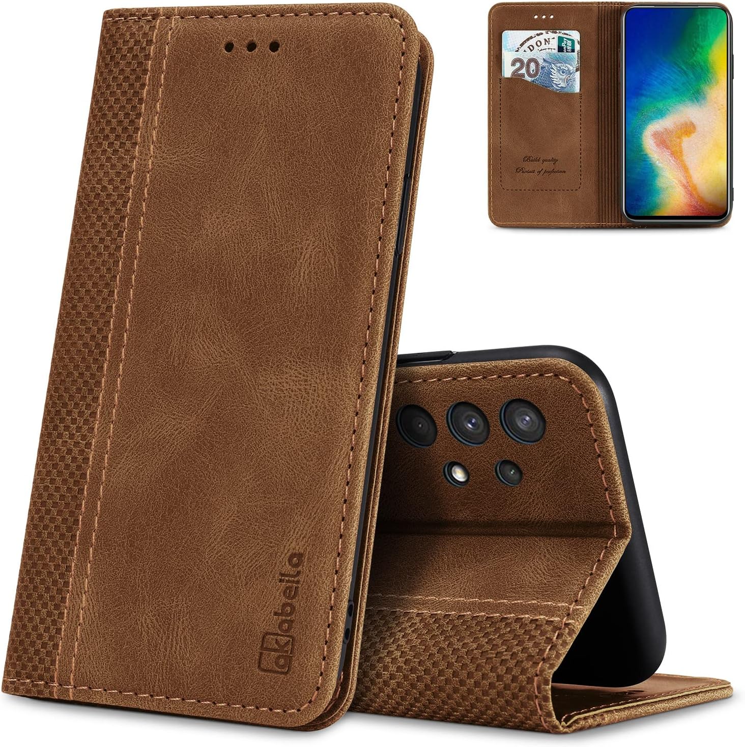 AKABEILA for Samsung M30S Wallet Case Credit Card Holder Magnetic Closure Kickstand PU Leather Shockproof Flip Folio Book Soft Phone Cover Women Men Shell for Samsung Galaxy M21 Case 6.4" Black