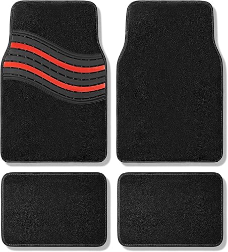 Road Comforts Tapetes de piso de automóvil, resistentes para todo tipo de clima, juego de 4 piezas, alfombrillas delanteras y traseras, alfombrillas