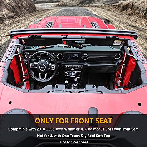 Miniatura 5 de RERPRO Asas de aluminio compatibles con Jeep Wrangler JL 24 puertas Unlimited Rubicon Sahara Sport Gladiator JT 2018-2023, accesorios interiores,