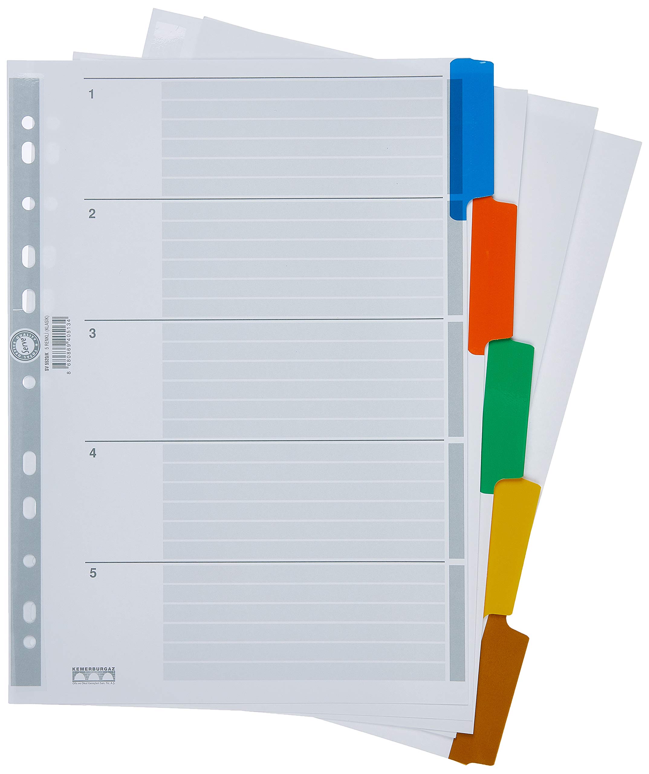 Serve Cartone Marker Classic 5 colori A4