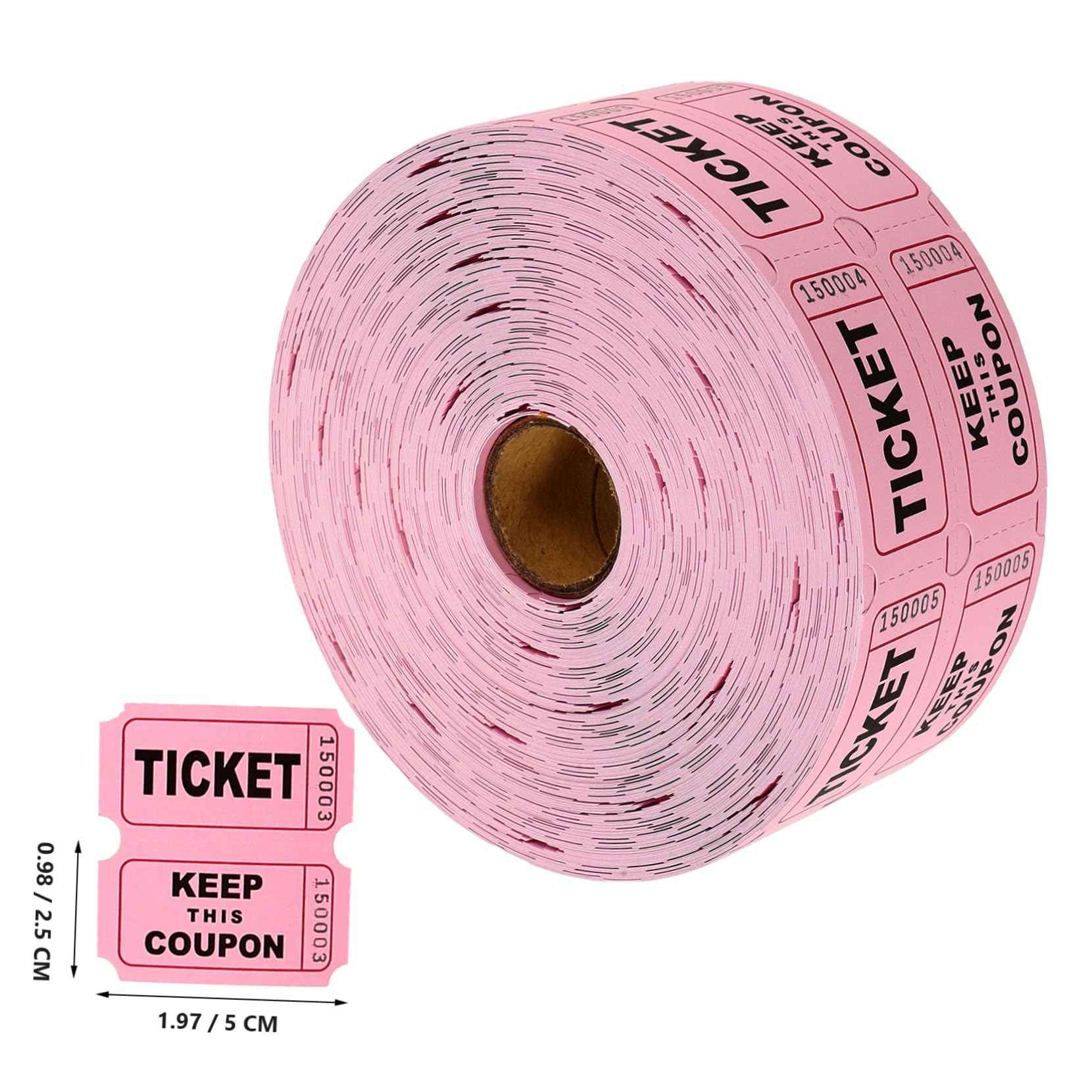 PRETYZOOM 4 Rollos boletos para la rifa de boletos Entradas para eventos Boletos de puerta boletos para la rifa del festival boletos de subasta billetes entradas para la fiesta