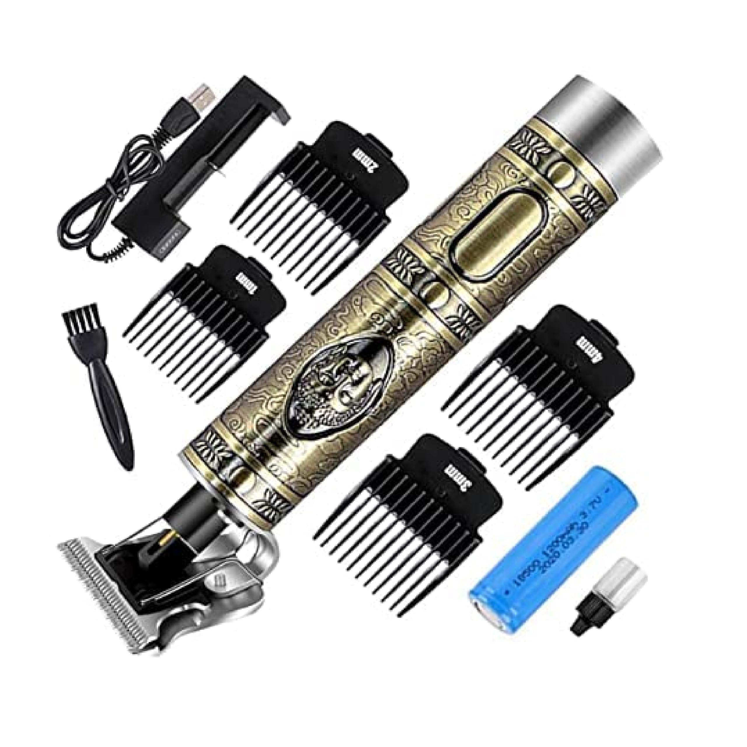 URBAN THREADS WS T99 || Budha Trimmer || Zero Gapped || T-Blade Close Cutting || Cordless Hair Clipper for men || 3 Guide Combs Brush || 1200mAh Li-ion Battery || Runing 120 mint-image-41