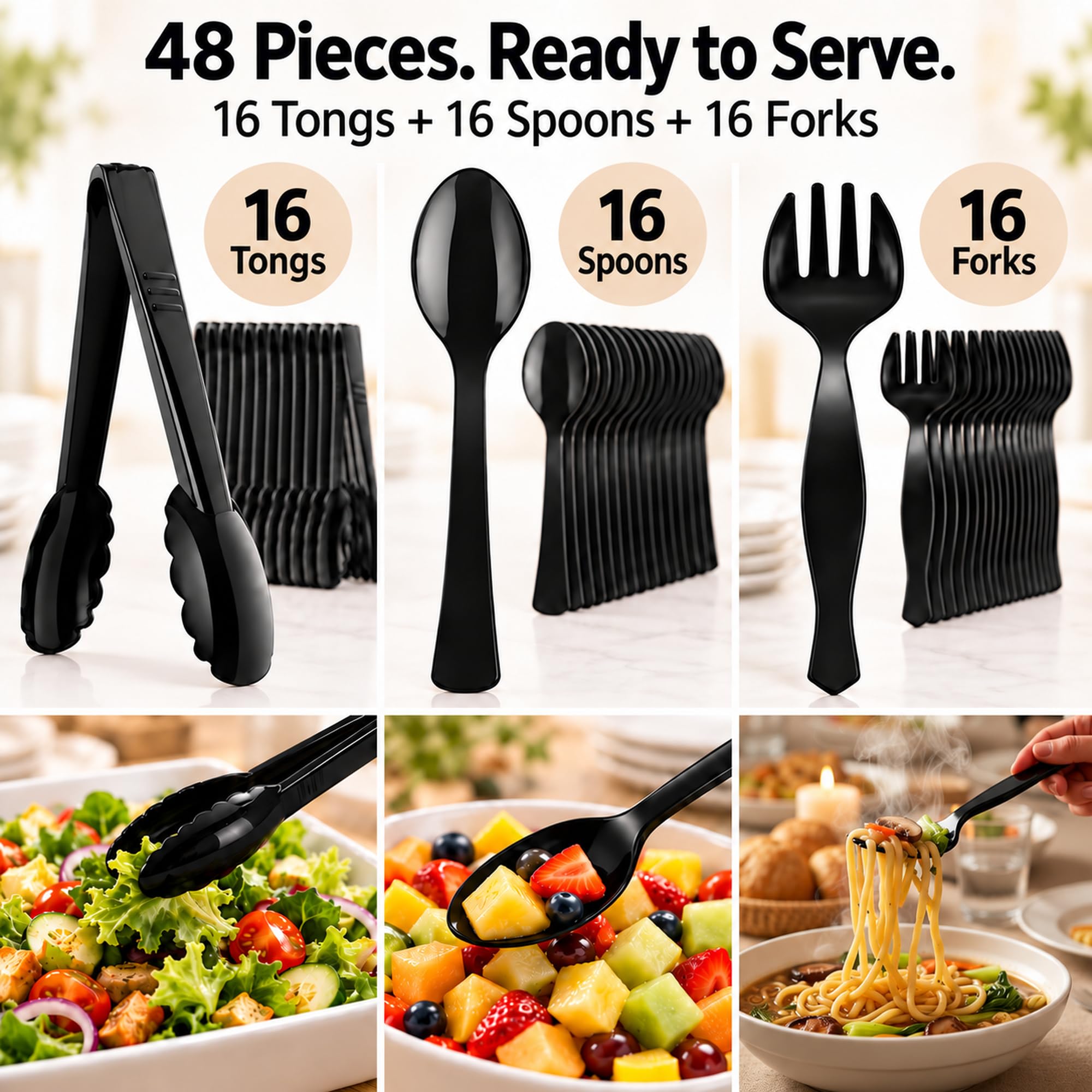Bulk Serving Utensils - Spoons, Forks & Tongs -2 Bulk Serving Utensils - Spoons, Forks & Tongs -2
