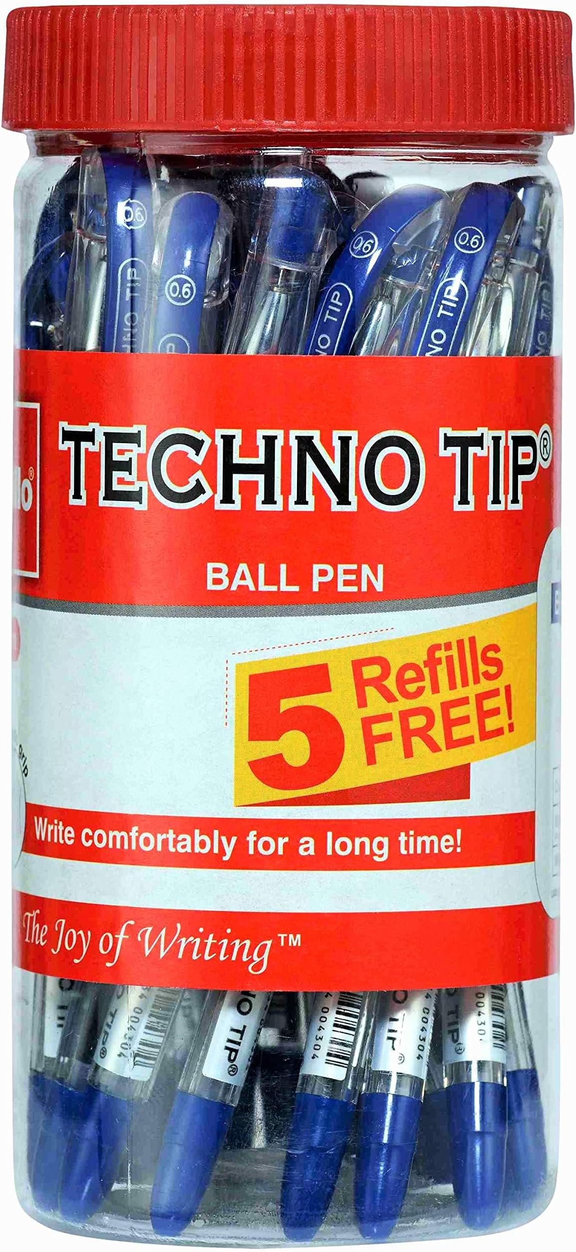 Cello Technotip Ball Pen Jar - 20 Pens + 5 Refills