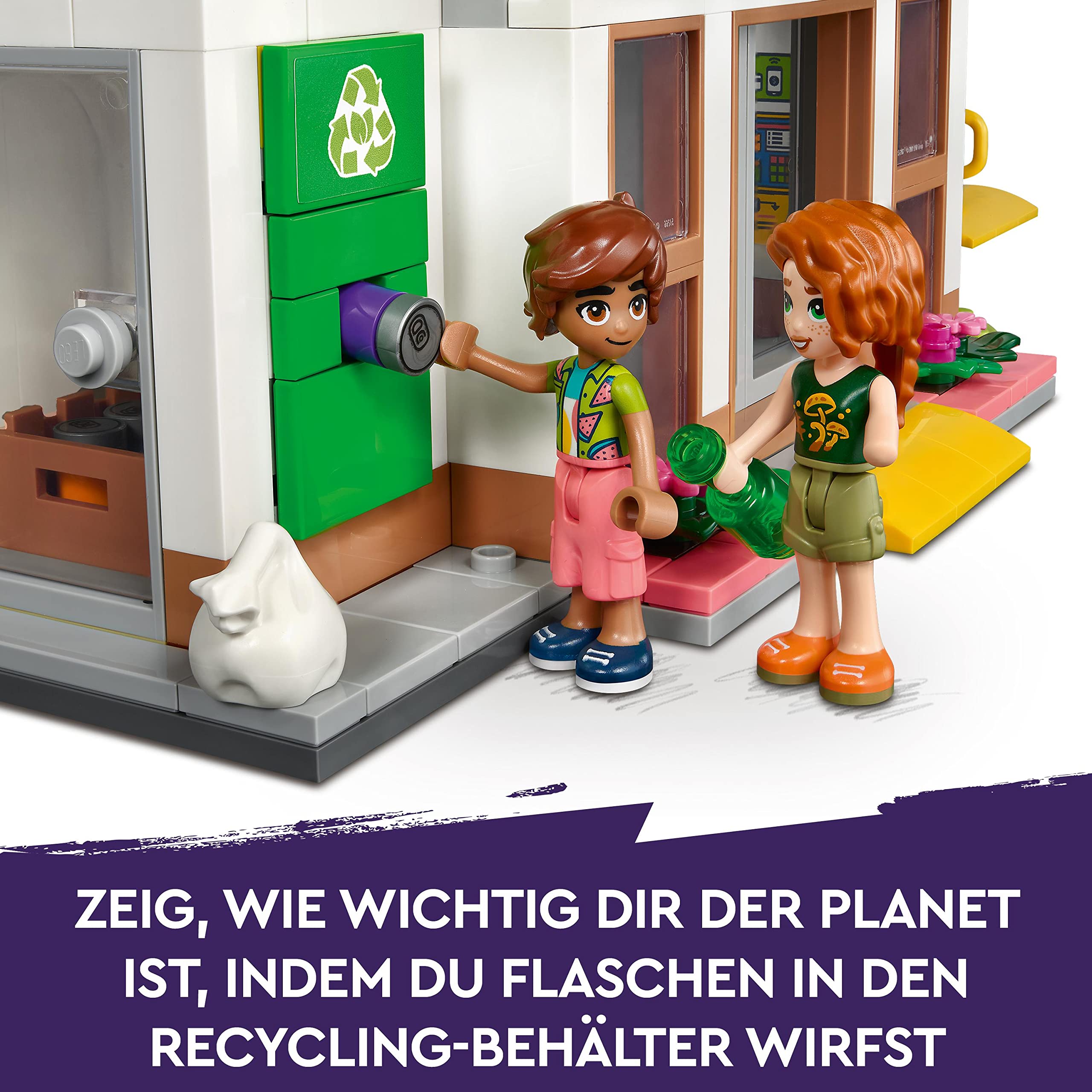 LEGO 41729 Friends Bio-Laden, Supermarkt Spielset mit Charakteren aus der Serie 2023, Spielzeug-Geschäft für Mädchen und Jungen ab 8 Jahren