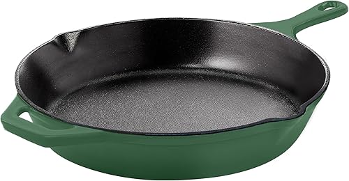 Utopia Kitchen Sartén para saltear  Sartén para chefs, sartén de hierro fundido pre-sazonado  Sartén de 10.25 pulgadas  Utensilios de cocina seguros