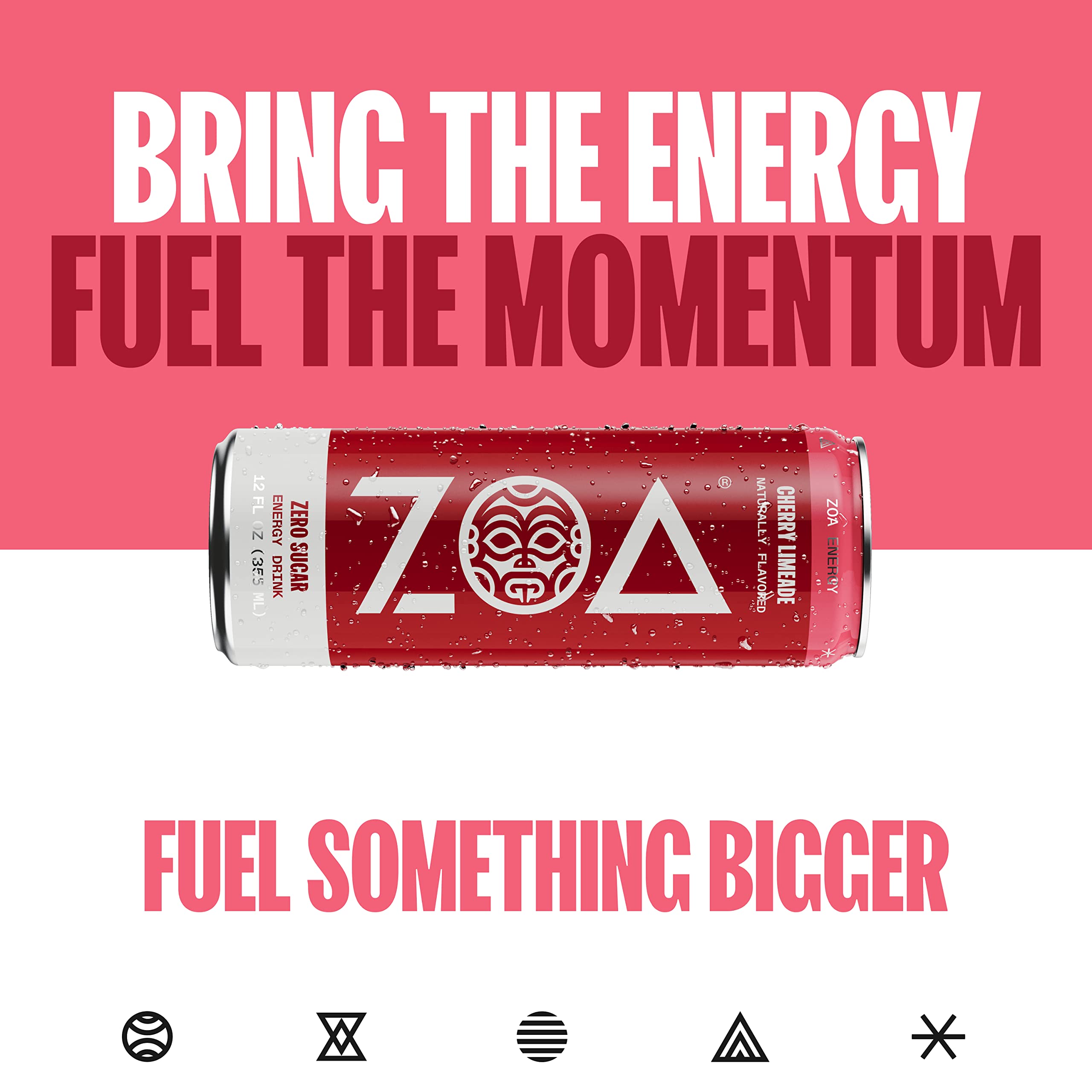 ZOA Zero Sugar Energy Drinks, Cherry Limeade Clean