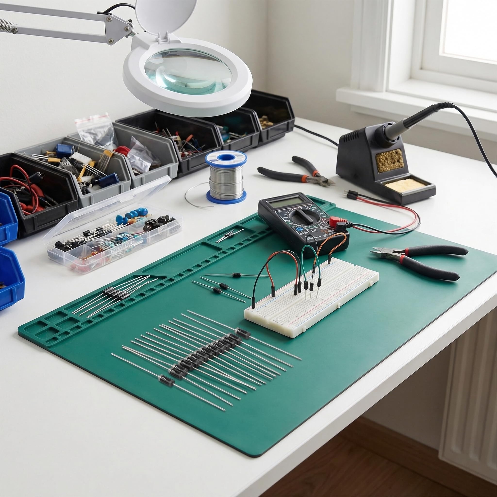 100 Sztuk Diody 1N4007, Dioda Prostownicza Wysokiego Napięcia 1000V 1A, Elektroniczny Materiał Przewodzący Do Obwodu Sterującego, Idealna Do Podłączenia Obwodu, Komponent Przemysłowy