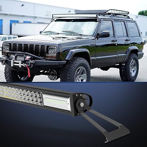 Vista 76 de Nilight - Juego de barra LED para inundación de punto curvo