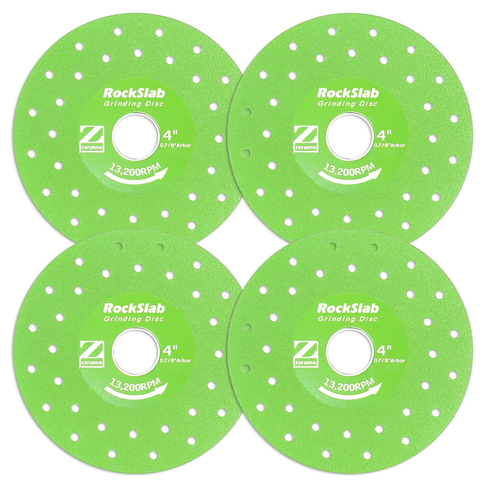 ZORUNNA 4'' Diamond Blade for Angle Grinder, 1.2'' Ultra Width Tile Grinder Blade with 7/8'' Arbor, 45° Chamfer Glass Cutting Disc for Trimming Cutting Marble,Ceramic, Crystal, Tile (4Pcs)