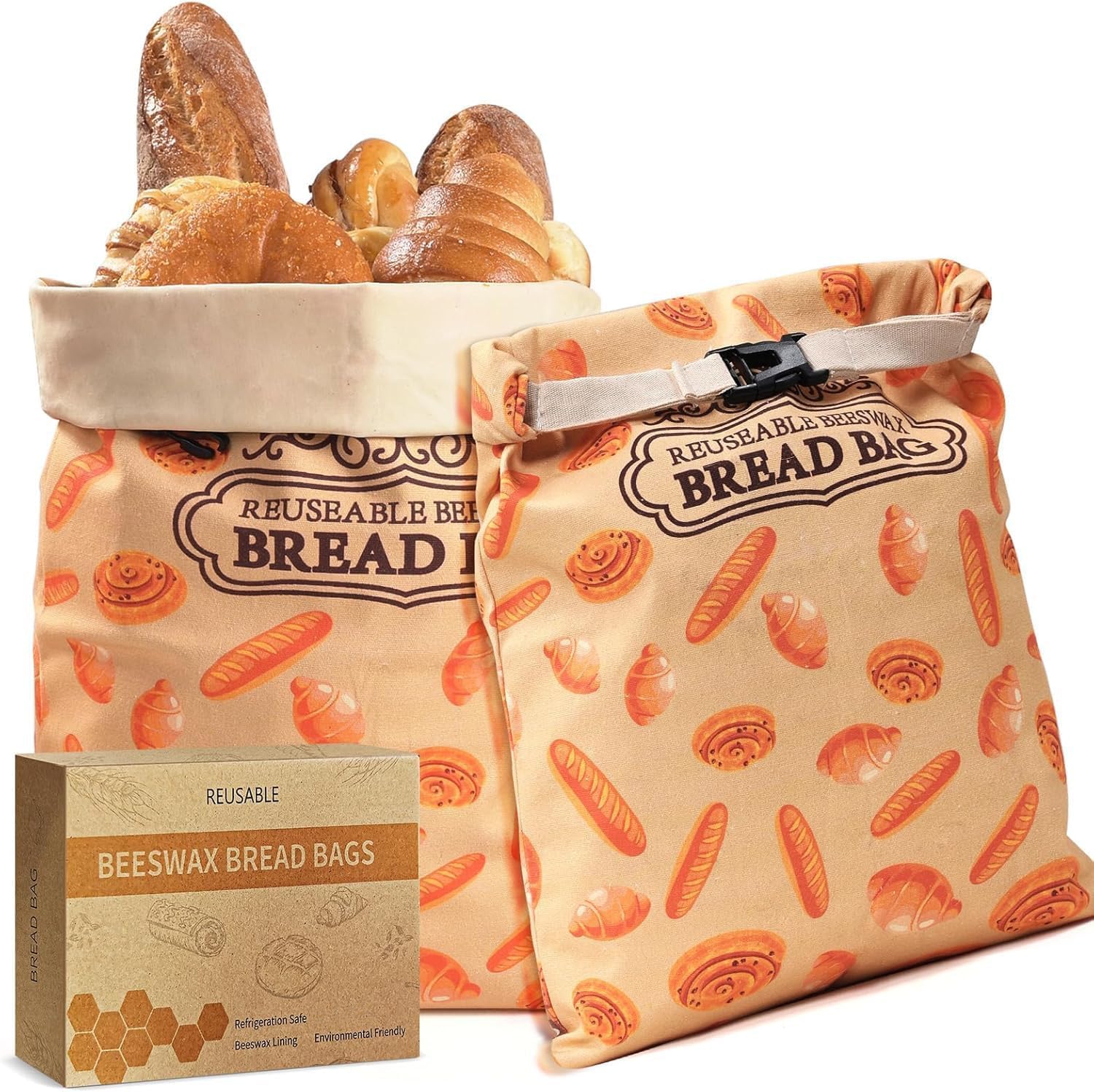 Jasiboona Beeswax Bread Bags
