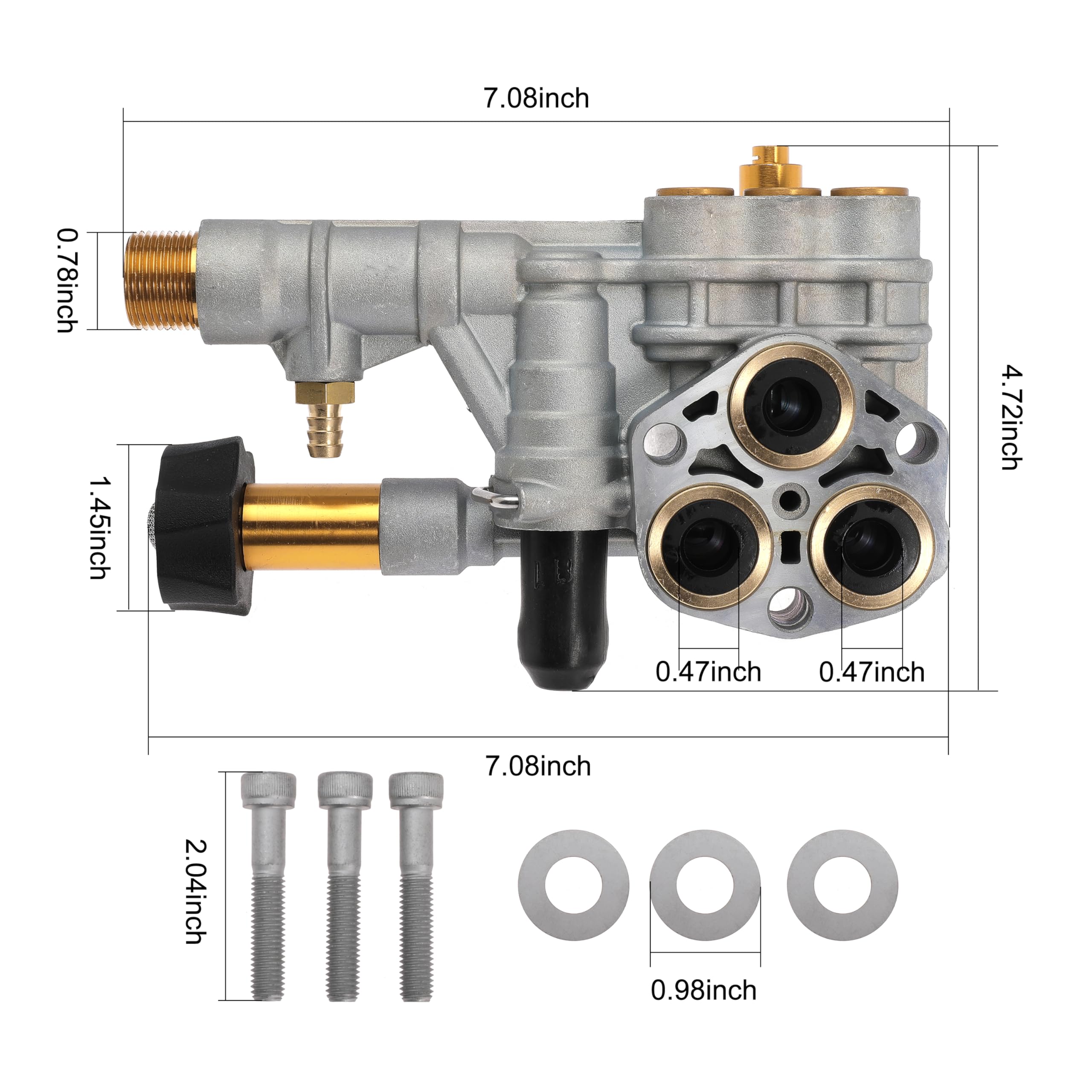 Kit de repuesto de colector de limpieza para bomba de lavado a presión axial 510020 520006