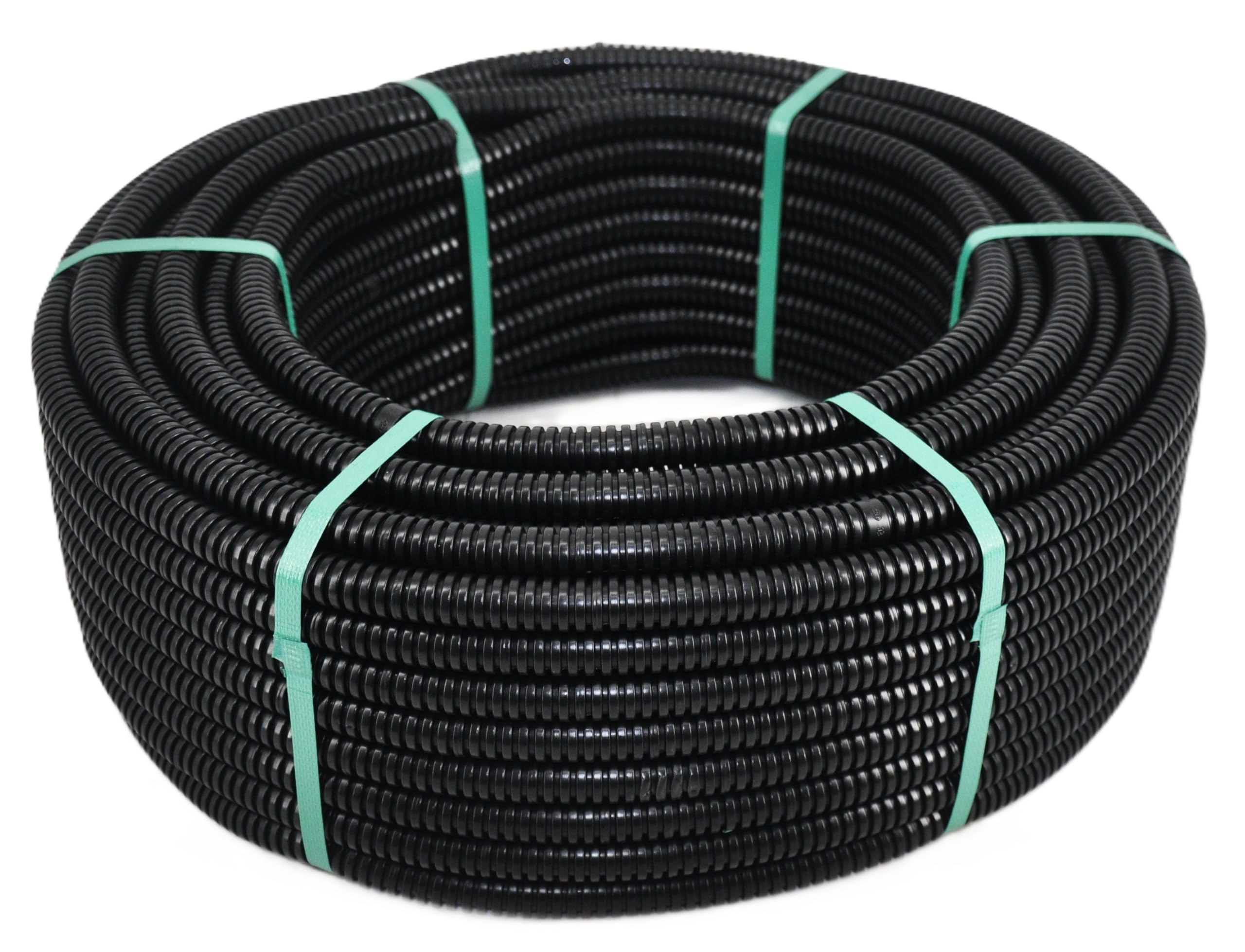 Megaa store Flexibles Leerrohr Wellrohr Schwarz Mit Zugdraht 320N M16 M20 M25 M32 Kabelschutz UV-Beständigkeit für den Innen- und Außeneinsatz -5 °C +60 °C (Ø 19 mm innen/Ø 25 mm außen / 50m)