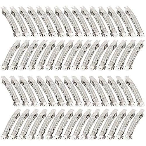 AUEAR Pinzas rectangulares de hierro con pasador francés para lazos de bricolaje paquete de 50 2 pulgadas 1969in