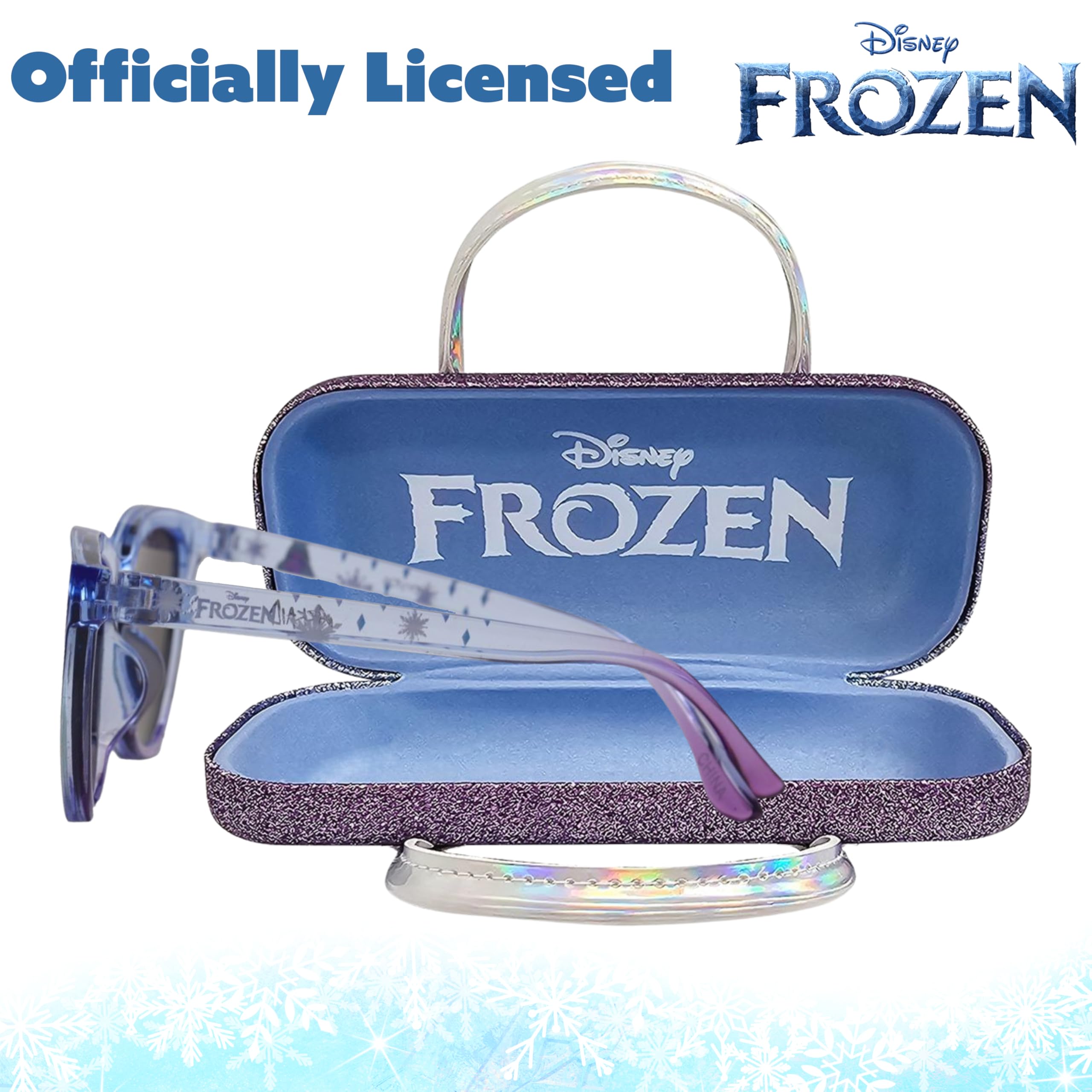 ARKAID 2pk Glasses + Hard Case W/Handles Frozen, Gafas Niñas, Purple, 120mm