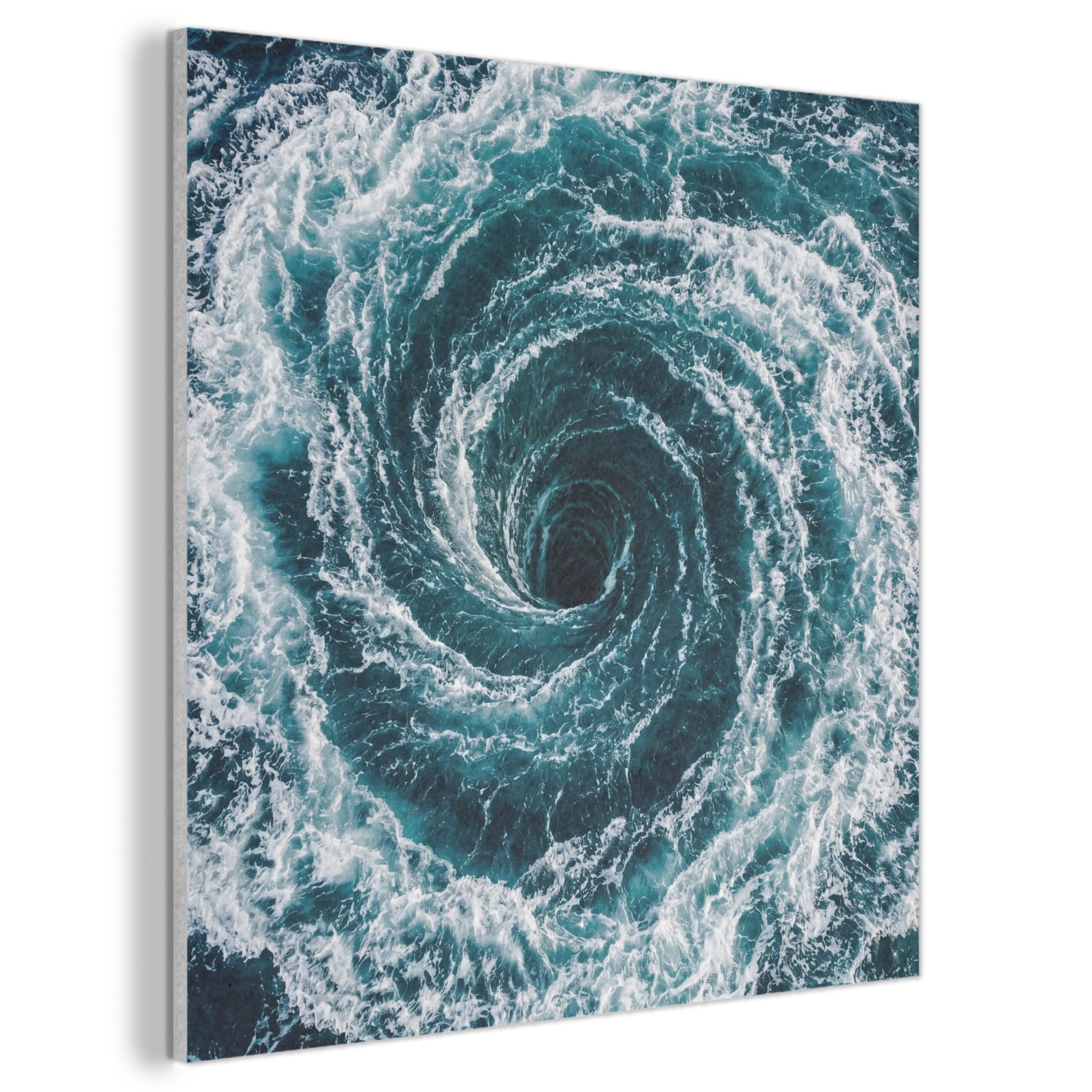 MuchoWow© Felt Panel 50x50 cm House Touch for Living Space Modern Visuals Decoration Wall Art Ocean - Blue - Whirlpool