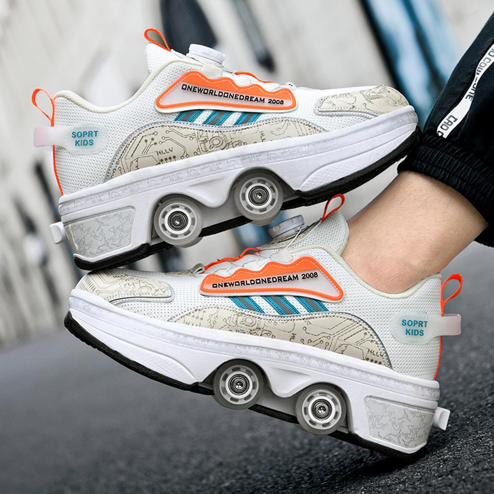 Roller Skate Shoes Rollschuhe Schuhe Mit Rollen Skateboardschuhe,Inline-Skate, verstellbar Damen Schuhe mit Rollen,39