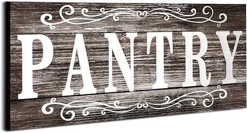 Miniatura 7 de Jetec Letrero decorativo de pared para despensa, de madera, rústico, retro, colgante, placa de arte de madera decorativa para cocina, restaurante,