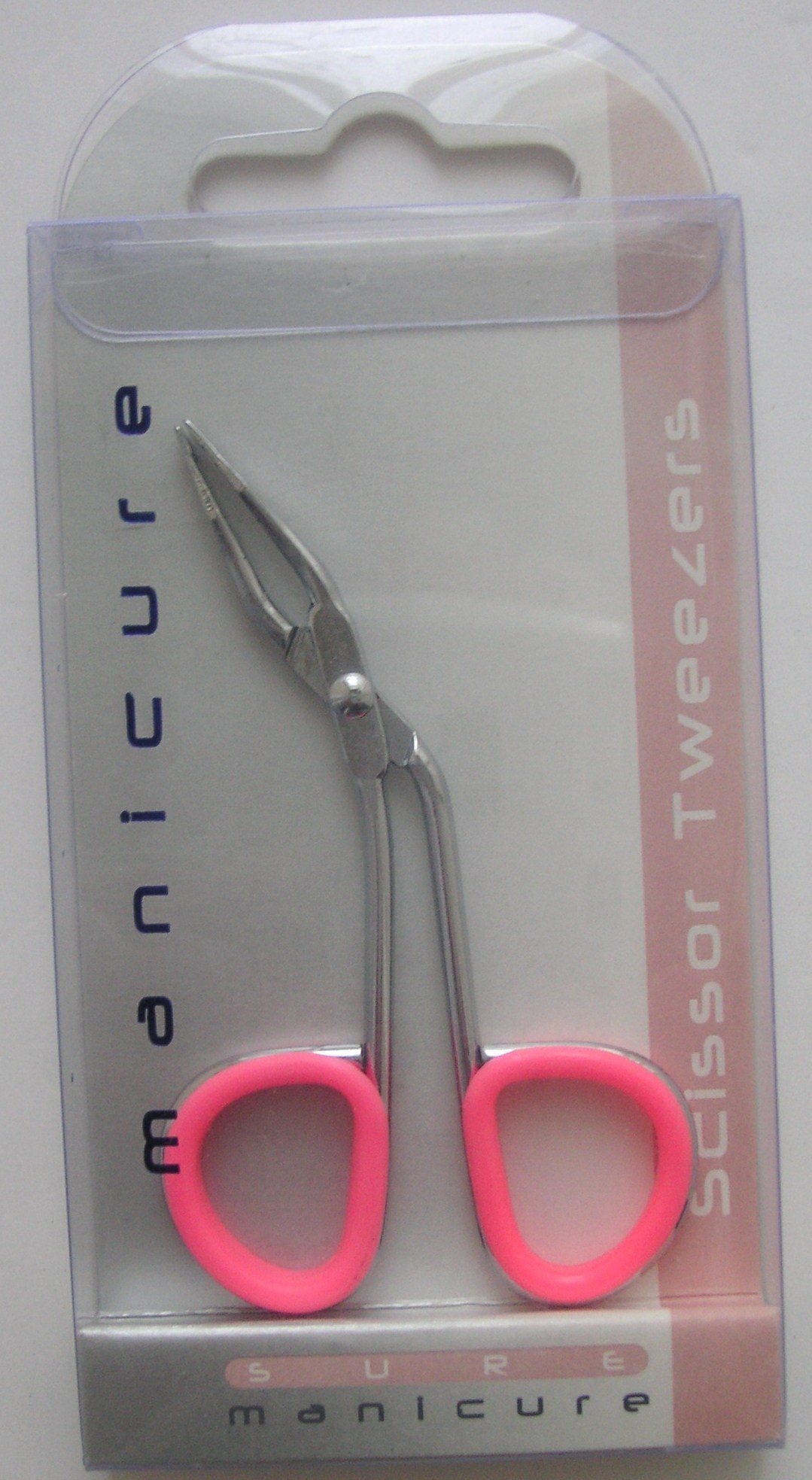 Sure Manicure Pink Scissor Style Tweezers