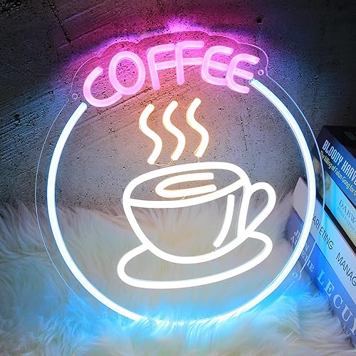Miniatura 2 de Letrero de neón de café para barra de café, luces de neón para decoración de pared, letrero LED para decoración de bar, club, ventanas, fiesta de
