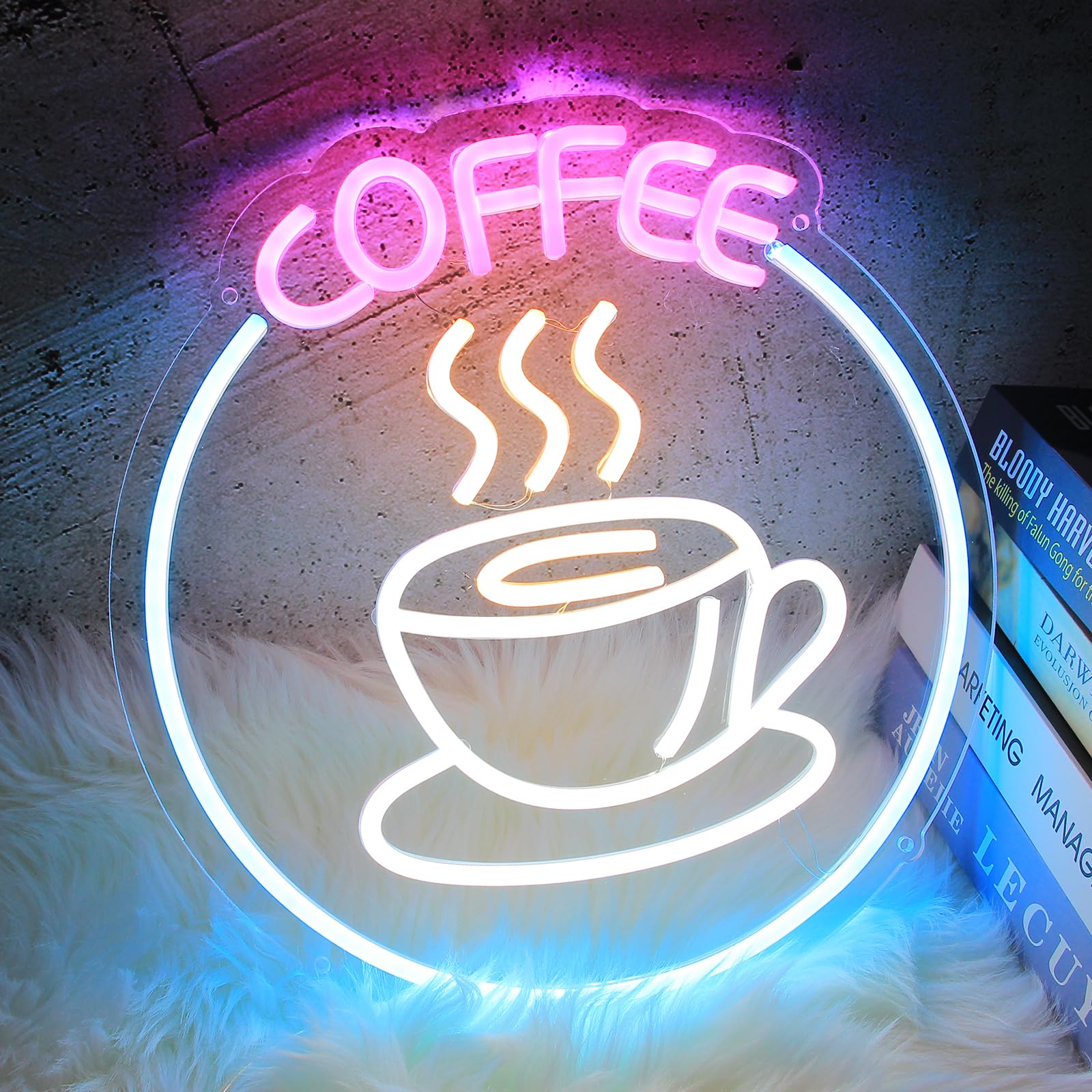 Coffee Neon Sign Coffee Bar Neon Lights Neon Signs for Wall Decor Led Sign Decor Light Up for Bar Club Windows Glass Party