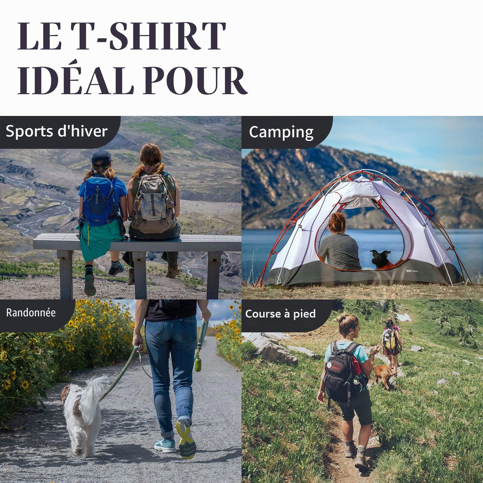 Merino Protect 100% Laine Merinos T-Shirts Femme Col Rond Manches Courtes sous Vetement Résistance Odeur Couche Base pour Voyage Randonnée Tshirt