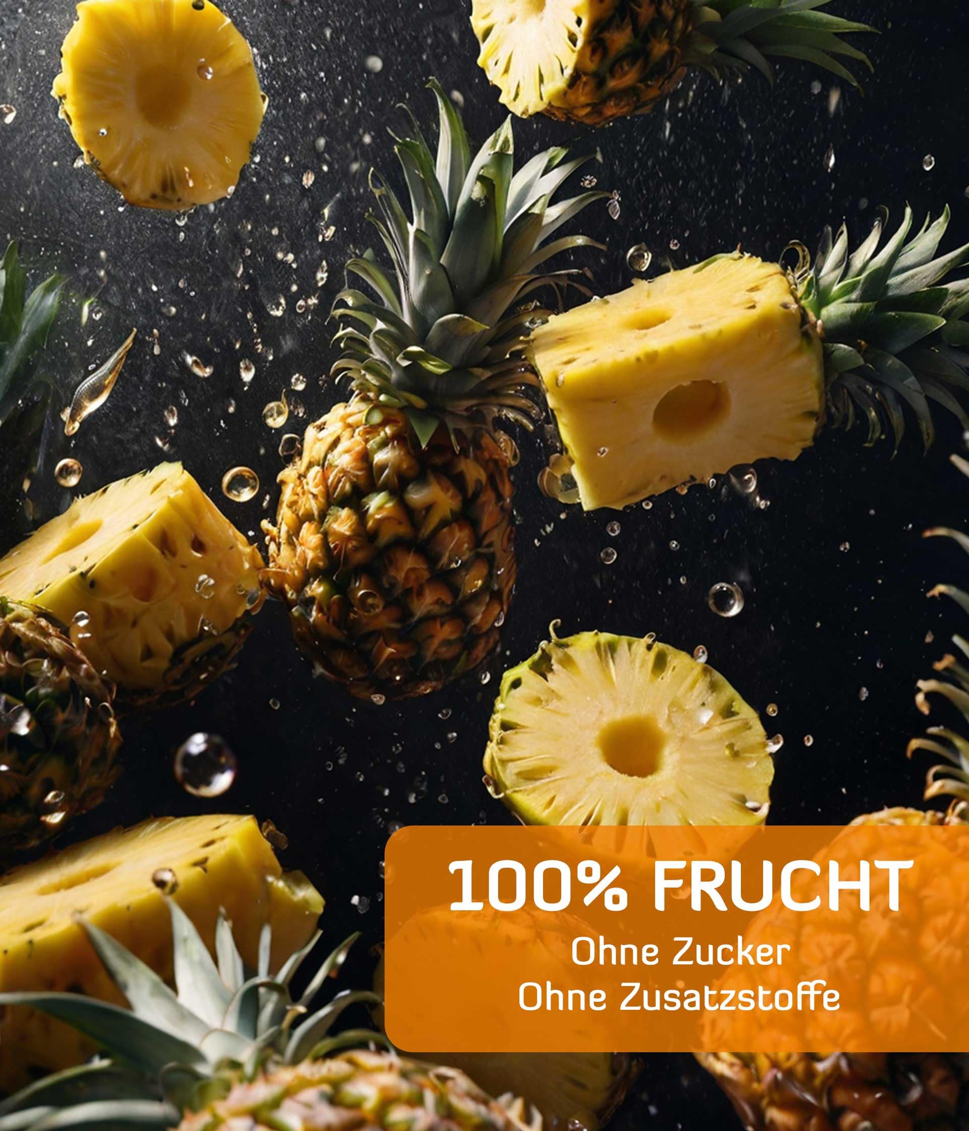 TALI Ananasstücke JUMBO gefriergetrocknet 1000 g | Größe: 1/16 Schnitt
