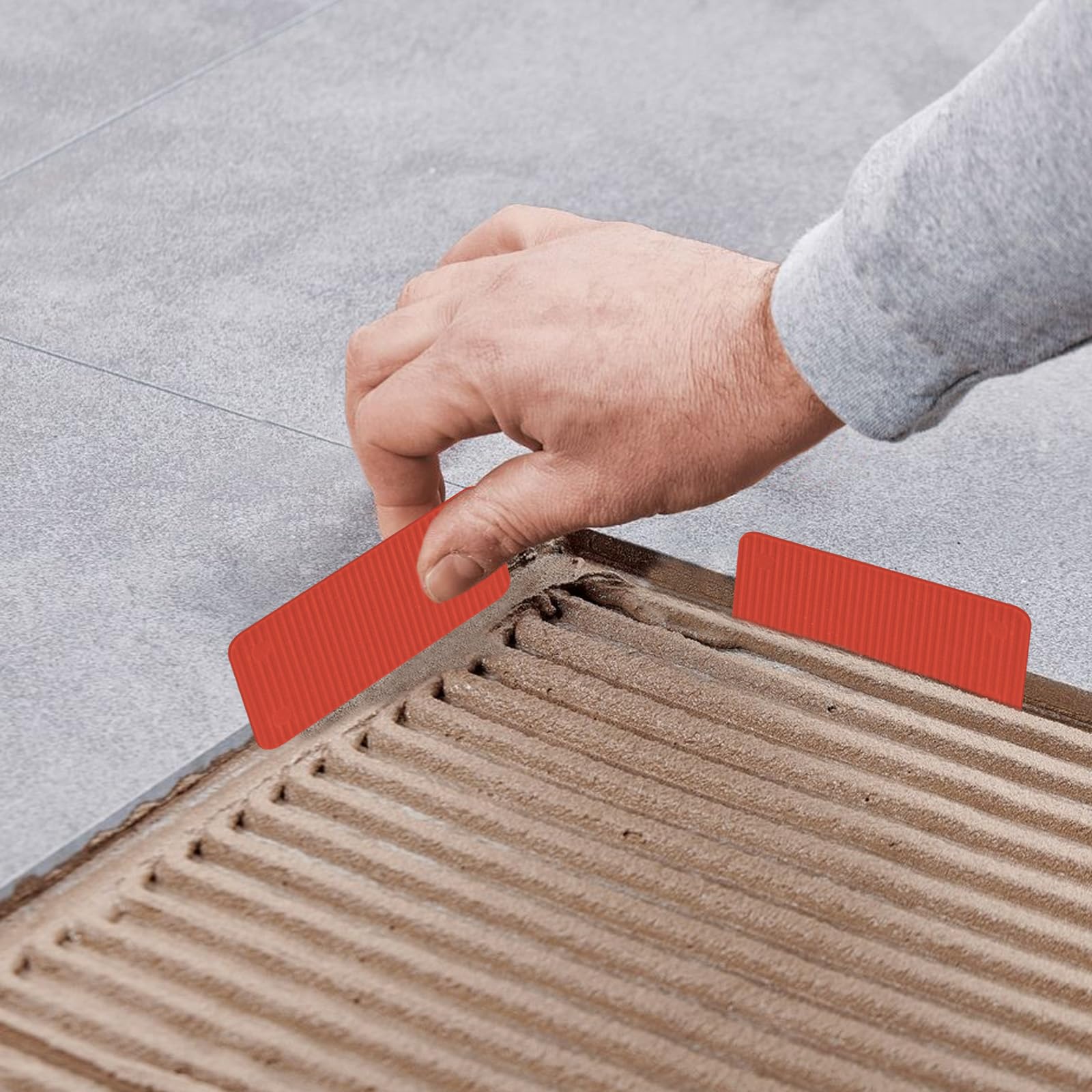 Set di 40 Blocchi in Plastica per Vetri 75 x 40 x 1.5-10mm - Distanziatori e Piastre di Compensazione Cunei per Piastrelle e Mobili - Spessori per la Posa