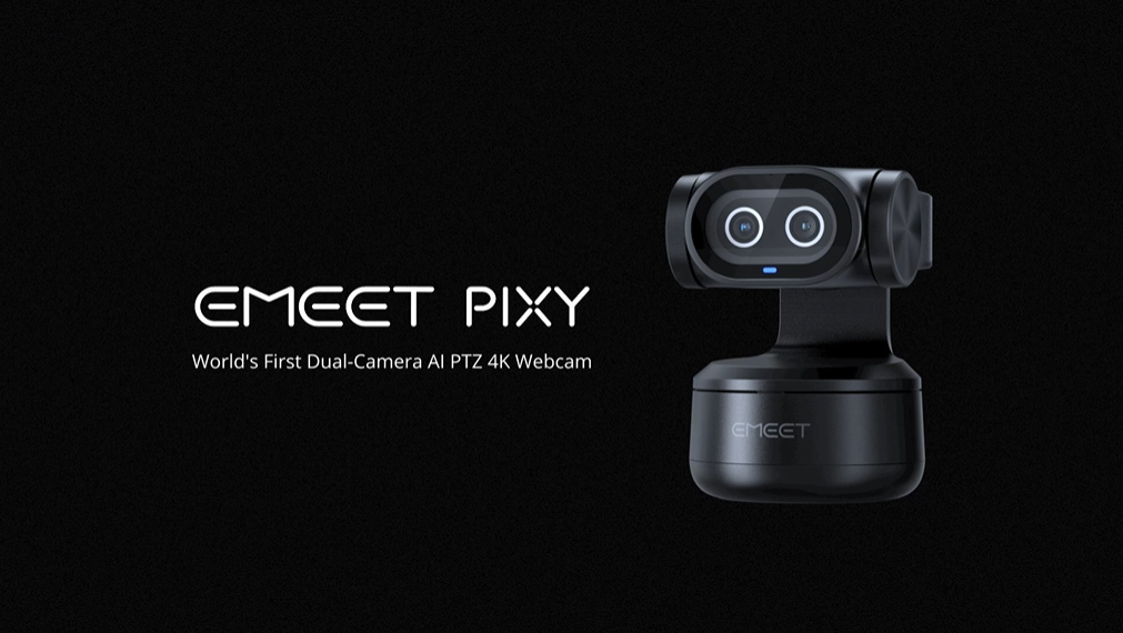 EMEET PIXY Dual-Camera AI-Powered PTZ Camera 4K with Tripod, AI