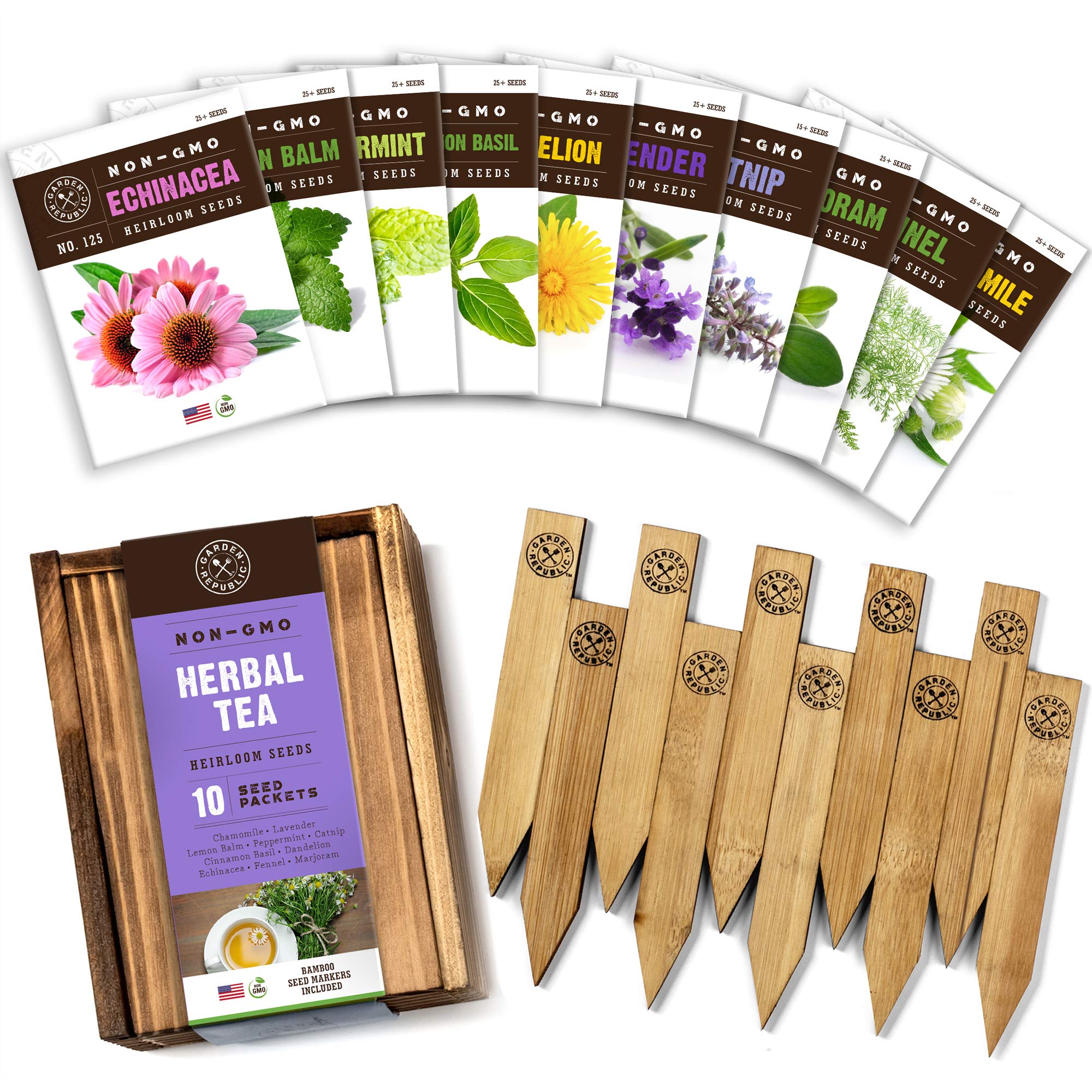 Herb Garden Seeds for Planting 10 Medicinal Herbs Seed Packets Non