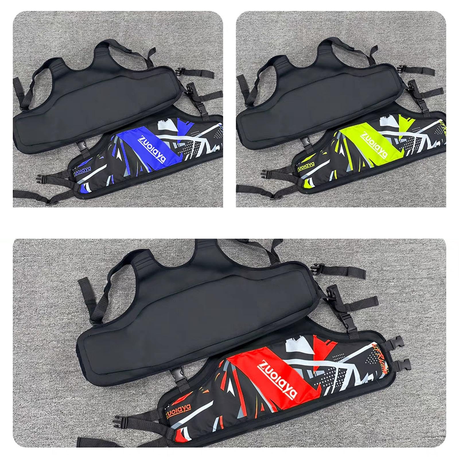 Chaleco Protector de Costillas para Karting para Adultos, Protector de Pecho para Karting, Multiusos, con Absorción de Impactos, Transpirable Y Ajusta, Rojo