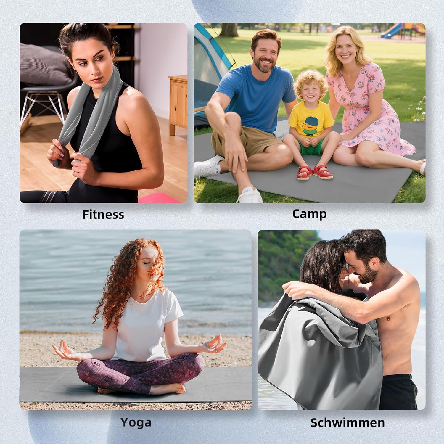 Unverzichtbare Mikrofaser-Handtücher: Das damoguin 3er-Set für Sport und Reisen