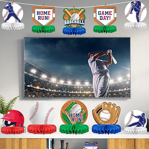 Miniatura 14 de Centro de mesa de decoración de cumpleaños de safari, suministros de fiesta temática de animales de la selva, adornos de mesa de panal