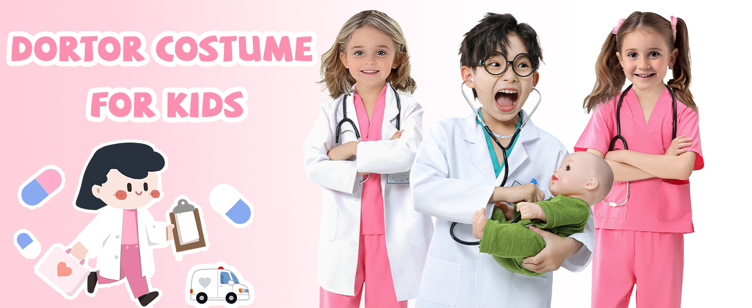 Disfraz de doctor para niños 8 piezas miniatura 7