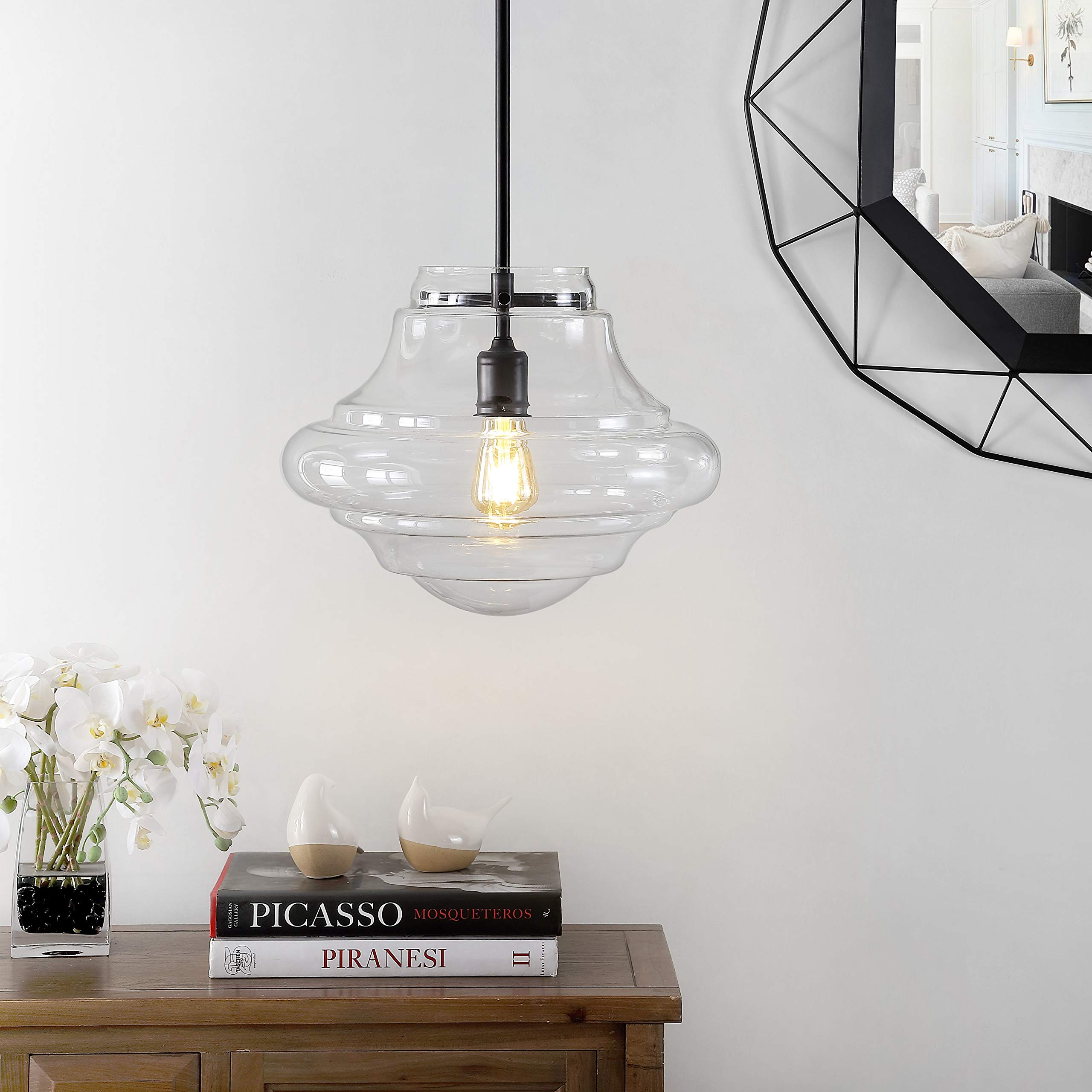 SafaviehLighting Collection Oslen Oil Rubbed Bronze Adjustable Pendant (LED Bulb Included)