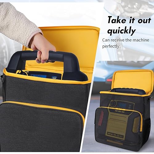 Miniatura 6 de Bolsa de almacenamiento para arrancador de batería de automóvil, funda de transporte compatible con DEWALT DXAEJ14 compresor de aire portátil