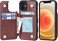 Vista 12 de Arae Funda para iPhone 13 Pro Max - Funda tipo cartera con bolsillos de cuero PU para tarjetas y tapa trasera abatible para iPhone 13 Pro Max 6.7