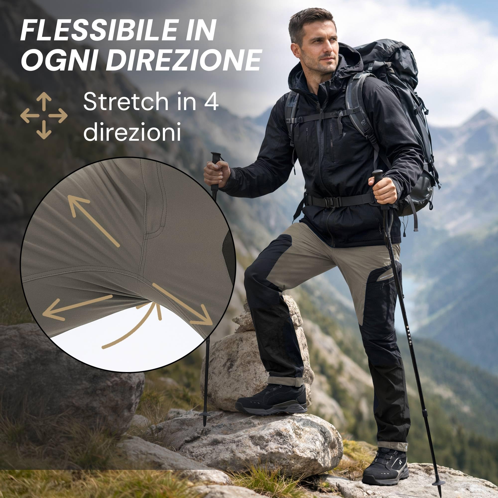 PUMA Workwear ProOne Adventure - Pantaloni da trekking da uomo, traspiranti e durevoli, parzialmente idrorepellenti, ripstop cargo