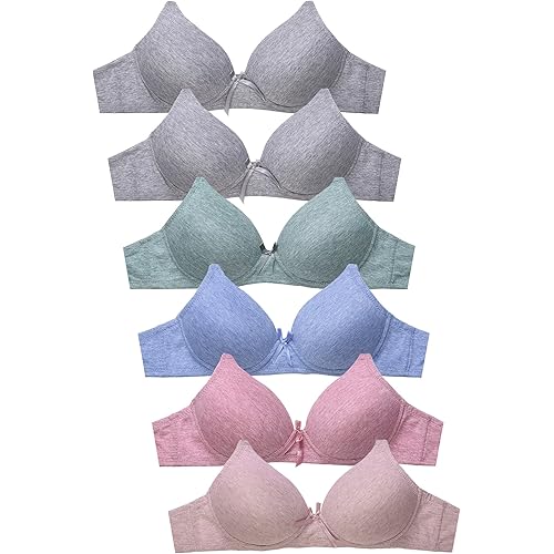 Womens 6 Pack of Everyday No Wire Full Cup Bra